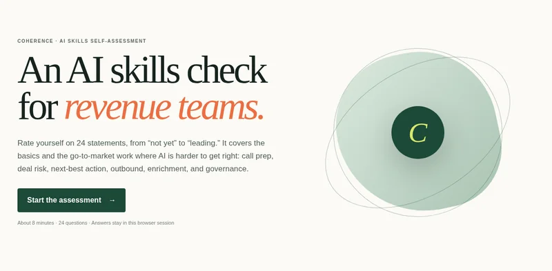 The AI Competency Assessment start screen